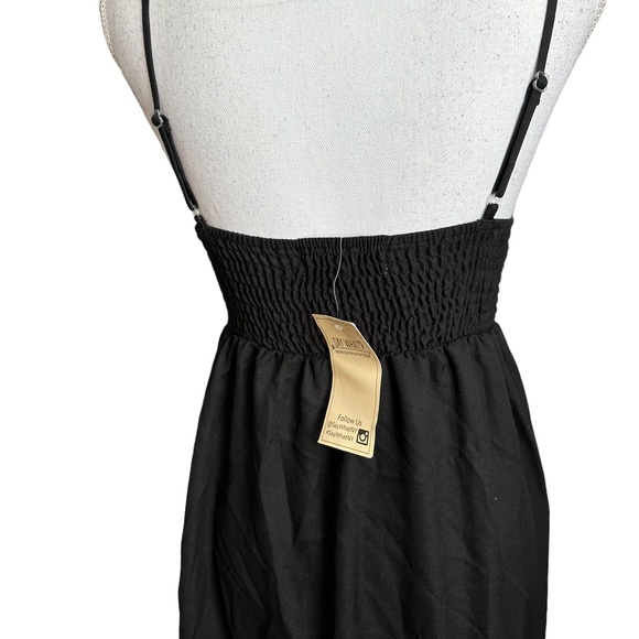 Say What? Black Spaghetti Strap Maxi Dress Size Small - Picture 12 of 16
